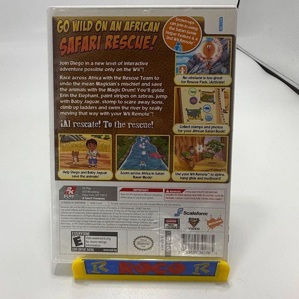 Go Diego Go! Safari Rescue Wii (Nintendo Wii, 2007) Complete W/ Manual